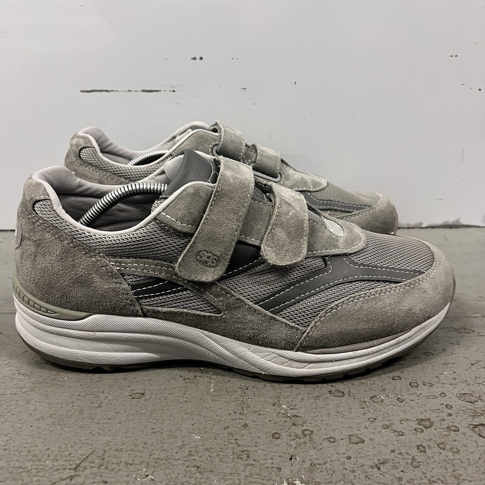 SAS Journey Men's Gray Mesh Everyday Sneaker Hook & Loop Strap Size 12 W Comfort